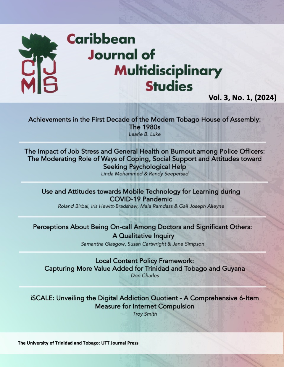 					View Vol. 3 No. 1 (2024): Caribbean Journal of Multidisciplinary Studies
				